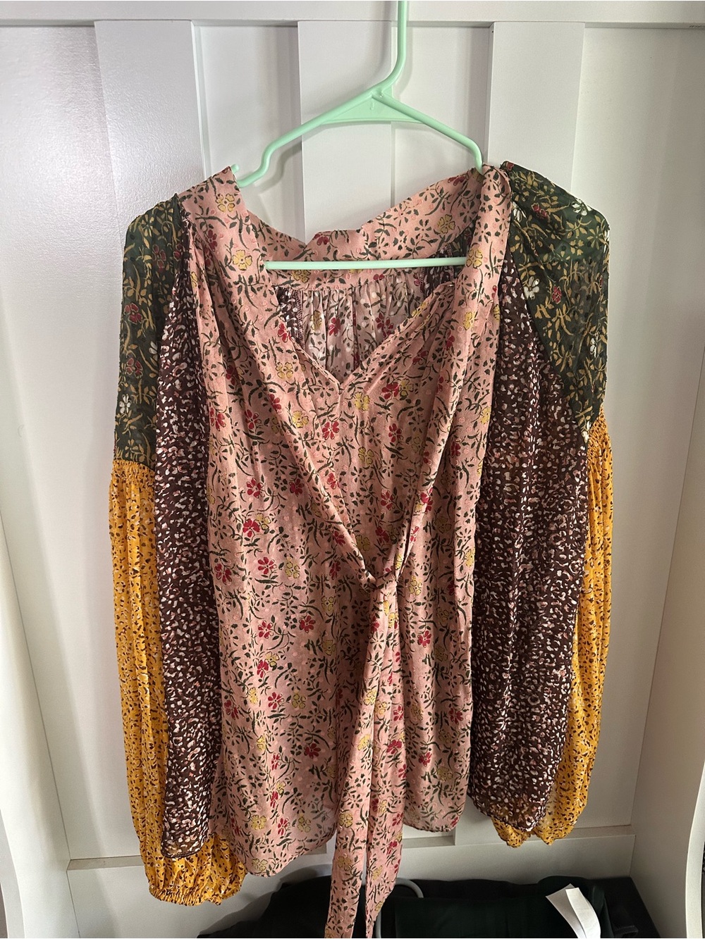 Ulla Johnson Brown and Cream Printed Silk-Blend Top